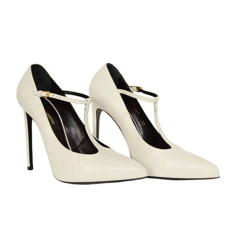 ysl white platform heels|ysl closed toe heels.